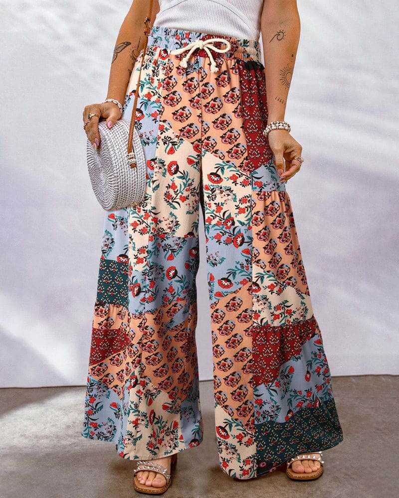 Luxurious viscose blend women's flowing wide leg palazzo pants, designed for ultimate comfort and movement.