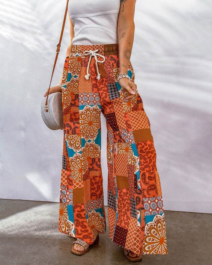 Effortless women's flowing wide leg palazzo trousers, offering superior comfort and chic style for daily wear.