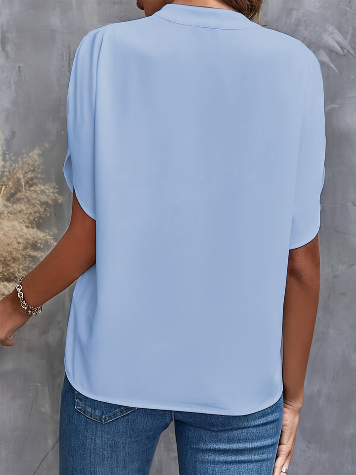 Versatile women's elegant top, a comfortable long sleeve lightweight blouse for fashion.