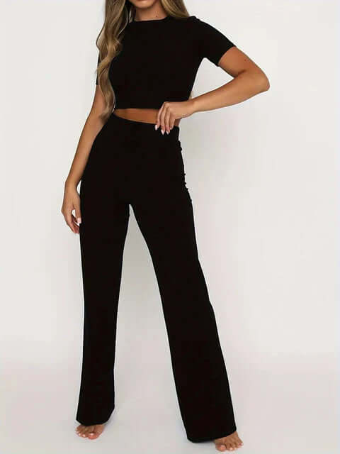 Loose fit high waist wide leg pants for women. Comfortable & chic.