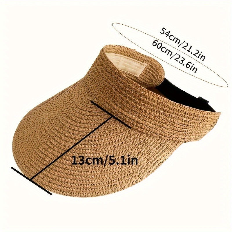 Versatile women's foldable wide brim sun visor for ultimate sun protection during summer & beach activities.