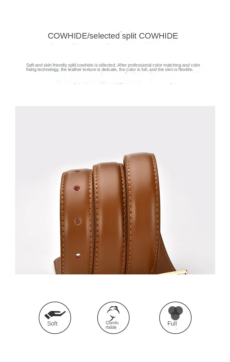 Fashionable women's brown leather accent belt, showcasing a beautifully crafted Celtic buckle, perfect for modern style.
