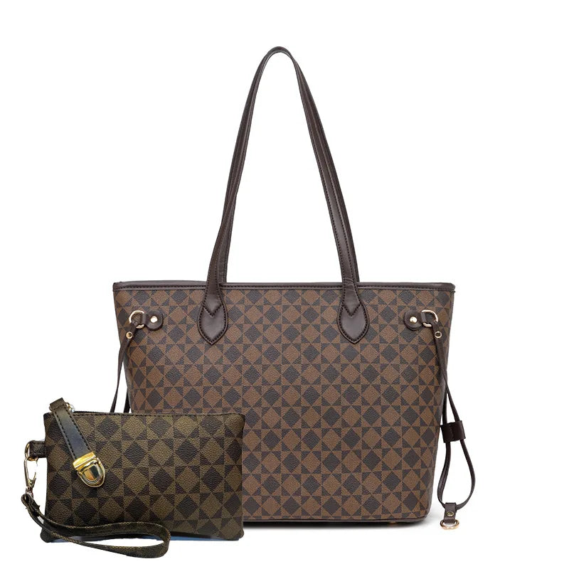 Modern geometric design tote bag for women. Versatile shoulder bag for work, travel, or a chic everyday look.