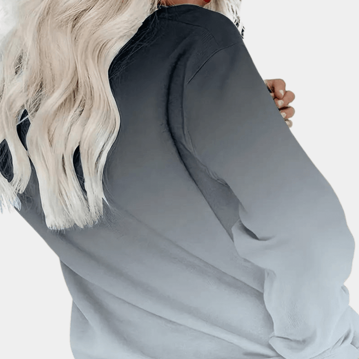 Fashionable women's gradient sweatshirt. Super soft & comfortable pullover, ideal for stylish casual and everyday wear.