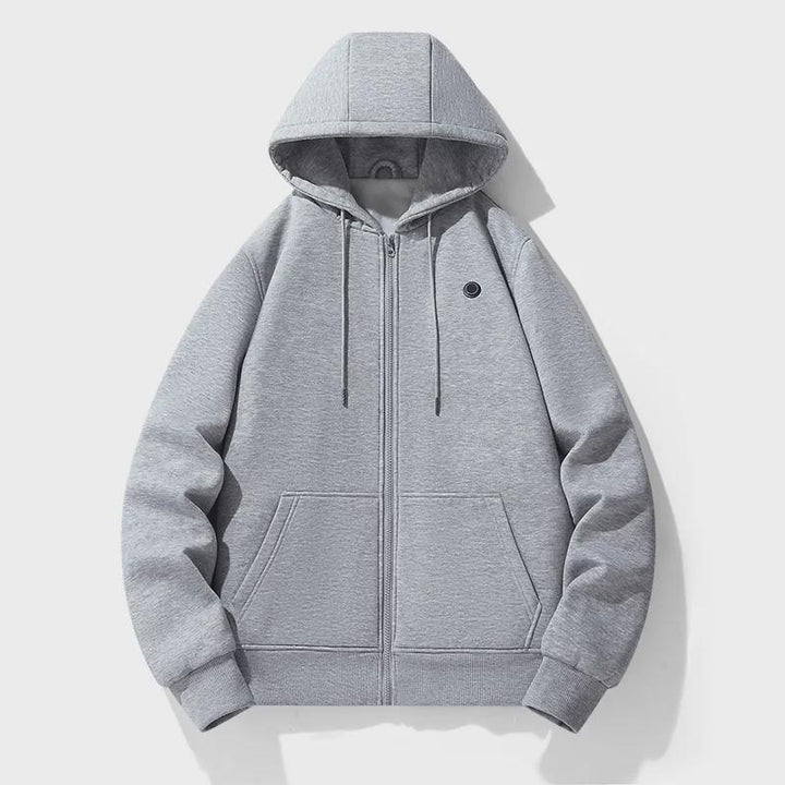 Women's heated zip-up hoodie for ultimate winter warmth. Perfect thermal outerwear for cold weather.