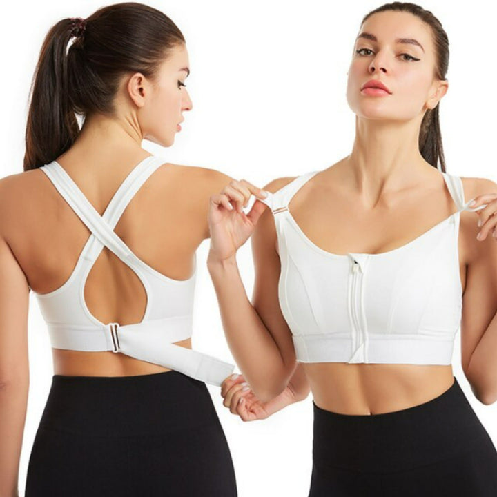 Women's high-support no-bounce sports bra for running & intense gym workouts, ensuring comfort & performance.