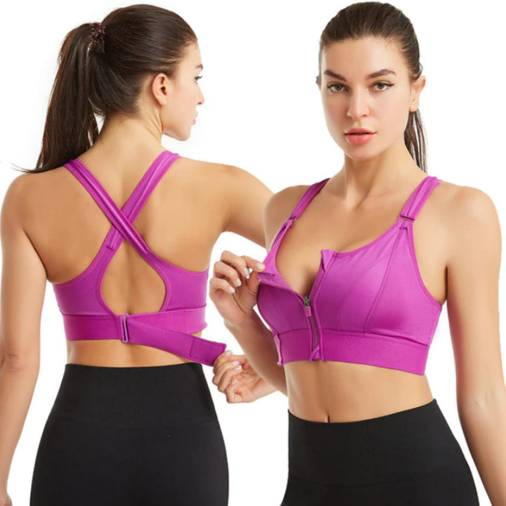Durable women's athletic sports bra, providing superior no-bounce support for all intense workouts & training sessions.