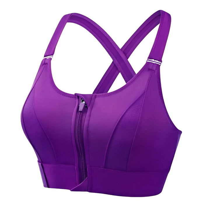 Women's high-support athletic bra. Ultimate comfort, flexible and wireless, essential for activewear workouts.