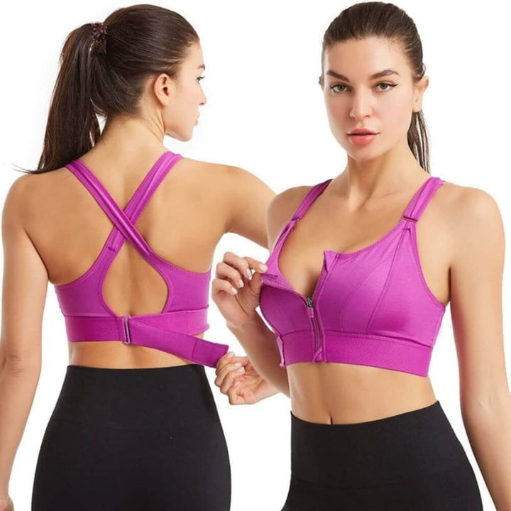 Women's wireless high-support bra. Offers ultimate comfort, flexibility, and a great fit for activewear.