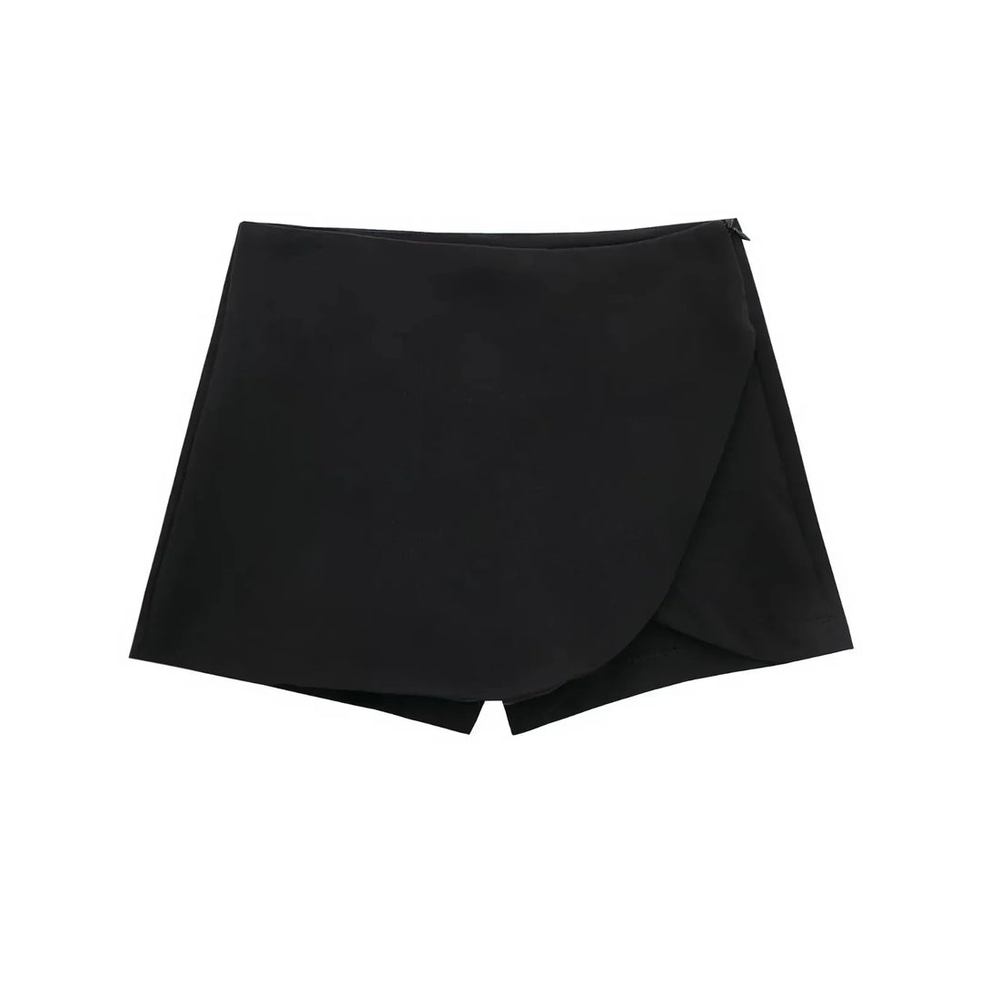 Trendy women's high waist asymmetric mini skirt. Modern design & flattering fit for chic summer outfits.