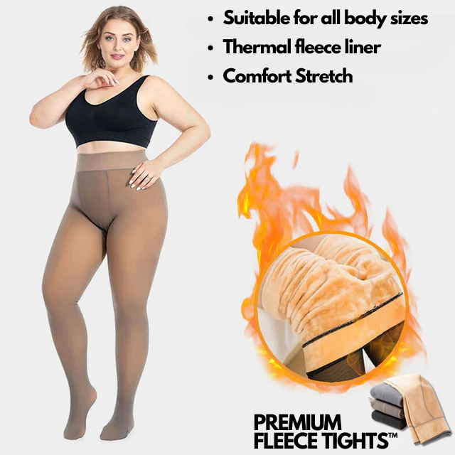 Comfortable fleece tights, a women's winter essential for cozy fashion and cold weather wear.
