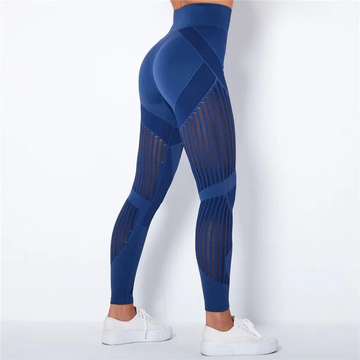 Sculpting high-waist seamless leggings for women, offering shaping support for activewear, gym, & fitness.