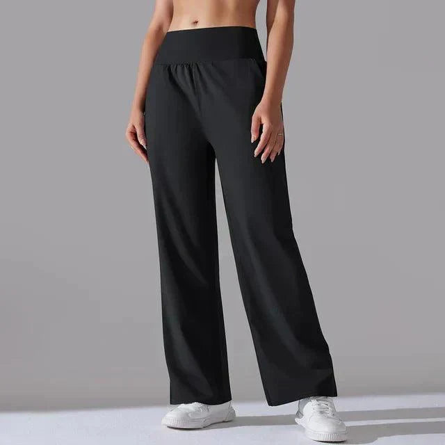 Women's soft high-waist wide-leg flared yoga pants, designed for movement and all-day comfort.