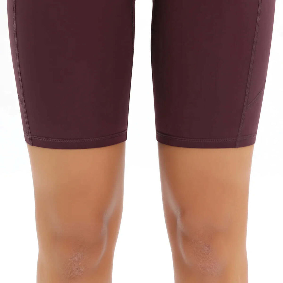 Essential women's high-waisted active shorts with phone pocket for seamless, comfortable movement.