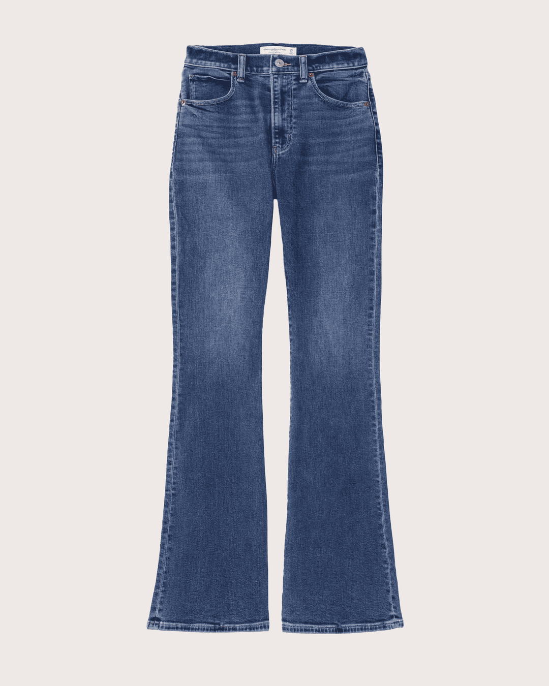 Comfortable women's high-waisted jeans, loose fit for all-day wear. Stylish casual denim pants.