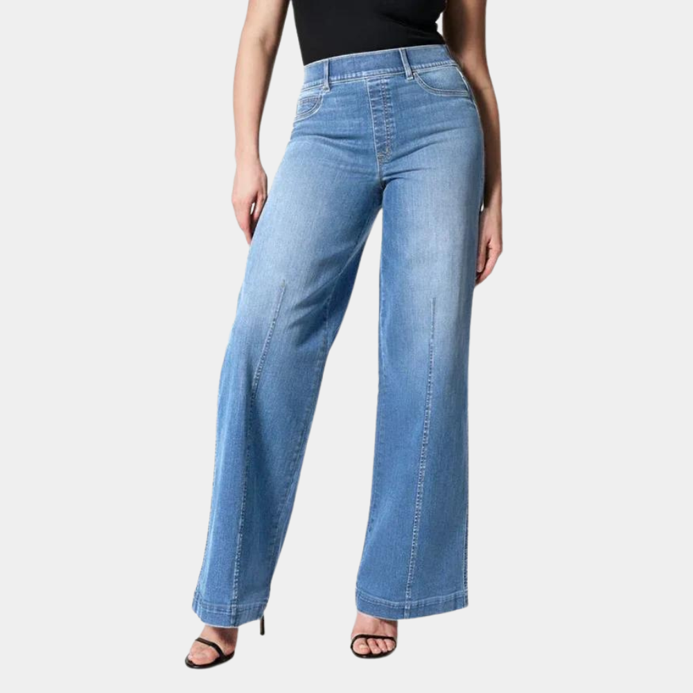 Women's high waisted wide leg jeans, perfect for a comfortable, modern, and versatile everyday style.