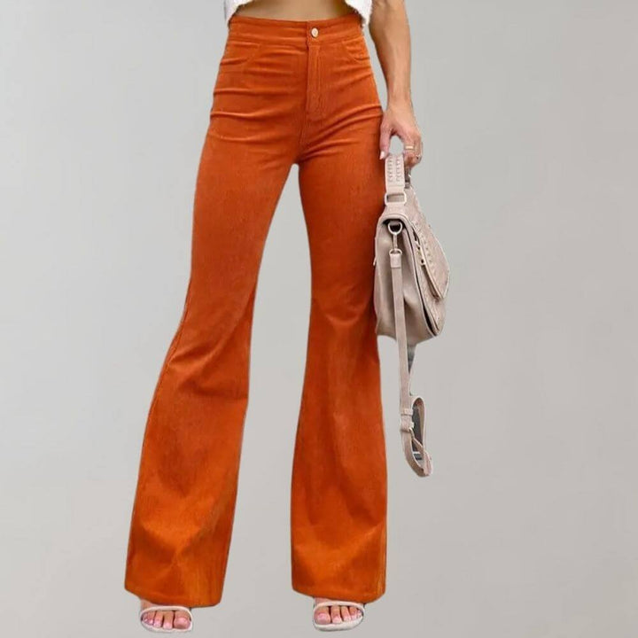Versatile women's wide leg trousers in a neutral color, high-waisted for chic, comfortable styling.