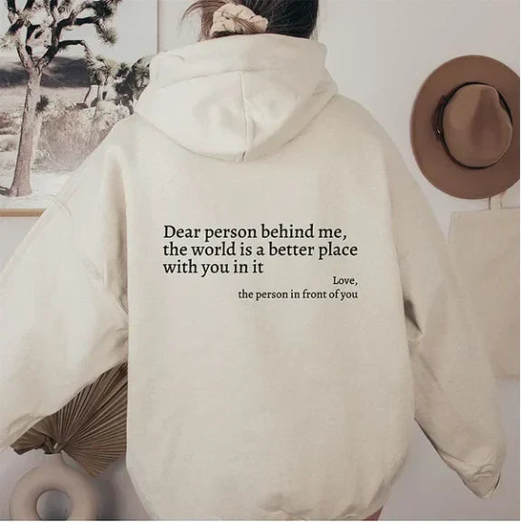 Women's hooded sweatshirt, an expressive casual top in soft fabric for cozy style.