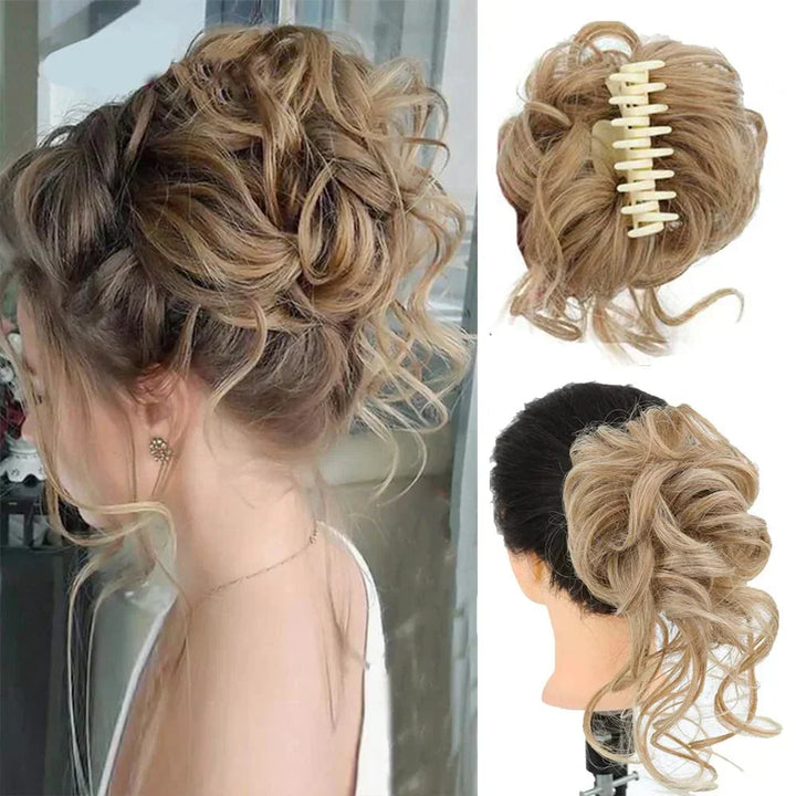 Get an effortless voluminous updo with this women's instant hair bun clip.
