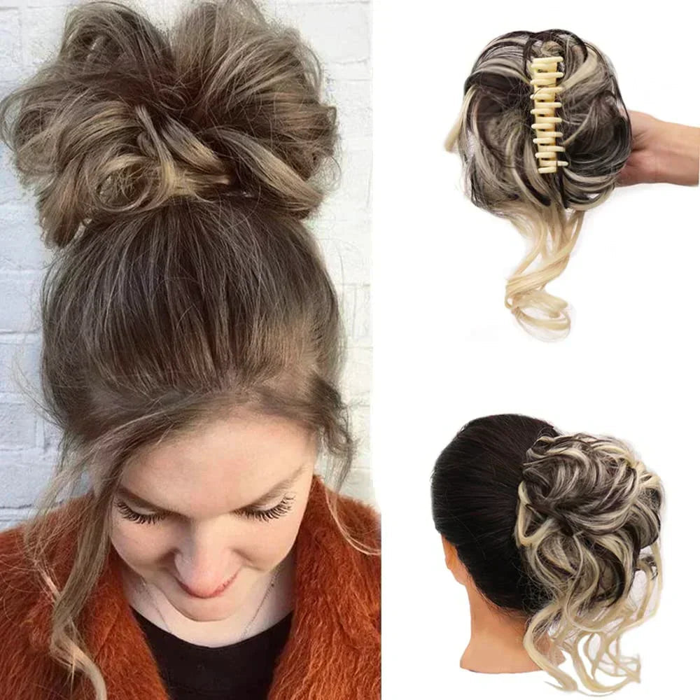 Create a gorgeous, voluminous updo in seconds with this instant hair bun clip.