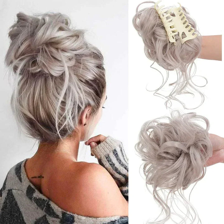 Easy-to-use hair bun clip for women, creating a beautiful, voluminous updo quickly.