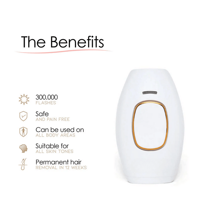 Women's IPL hair removal device for gentle and effective home use. Achieve smooth, long-lasting results.