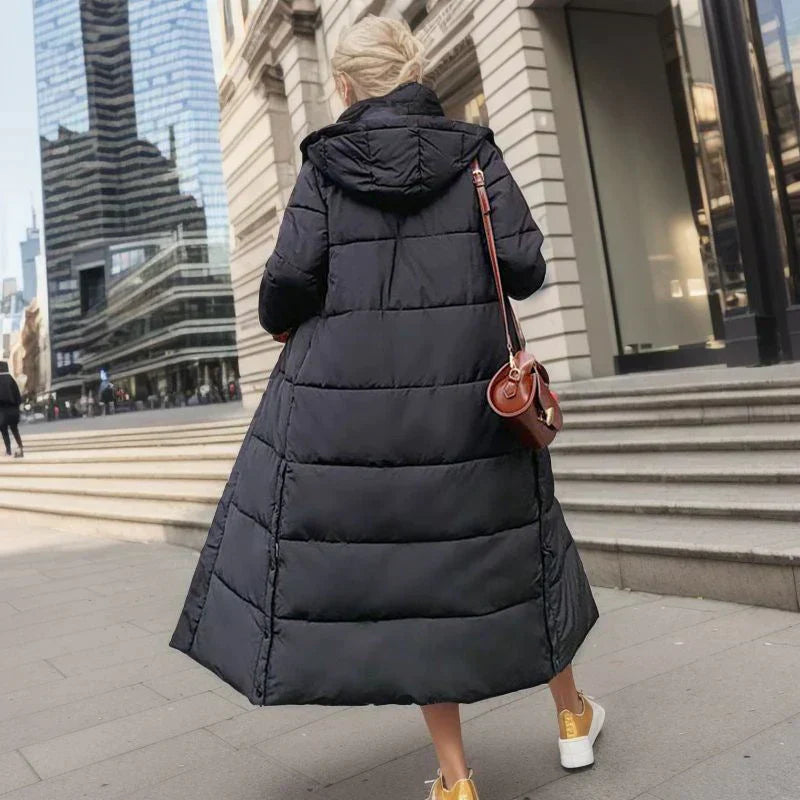 Isabella women's long coat, warm & stylish, ideal winter outerwear for ultimate cold protection.