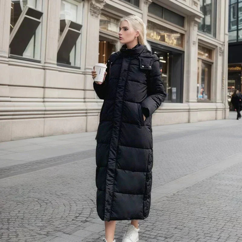 Isabella long winter coat, women's fashion, ultimate warmth & stylish protection in green.