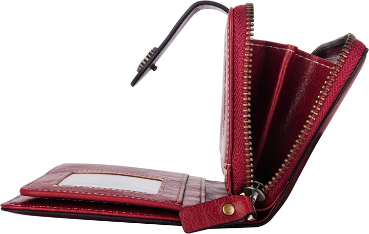 Everyday women's wristlet, stylish PU leather with RFID protection & organizer.