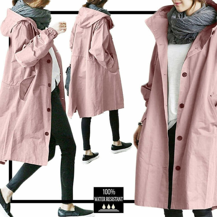 Women's lightweight Aurora windbreaker jacket, oversized, hooded, perfect for stylish weather protection.