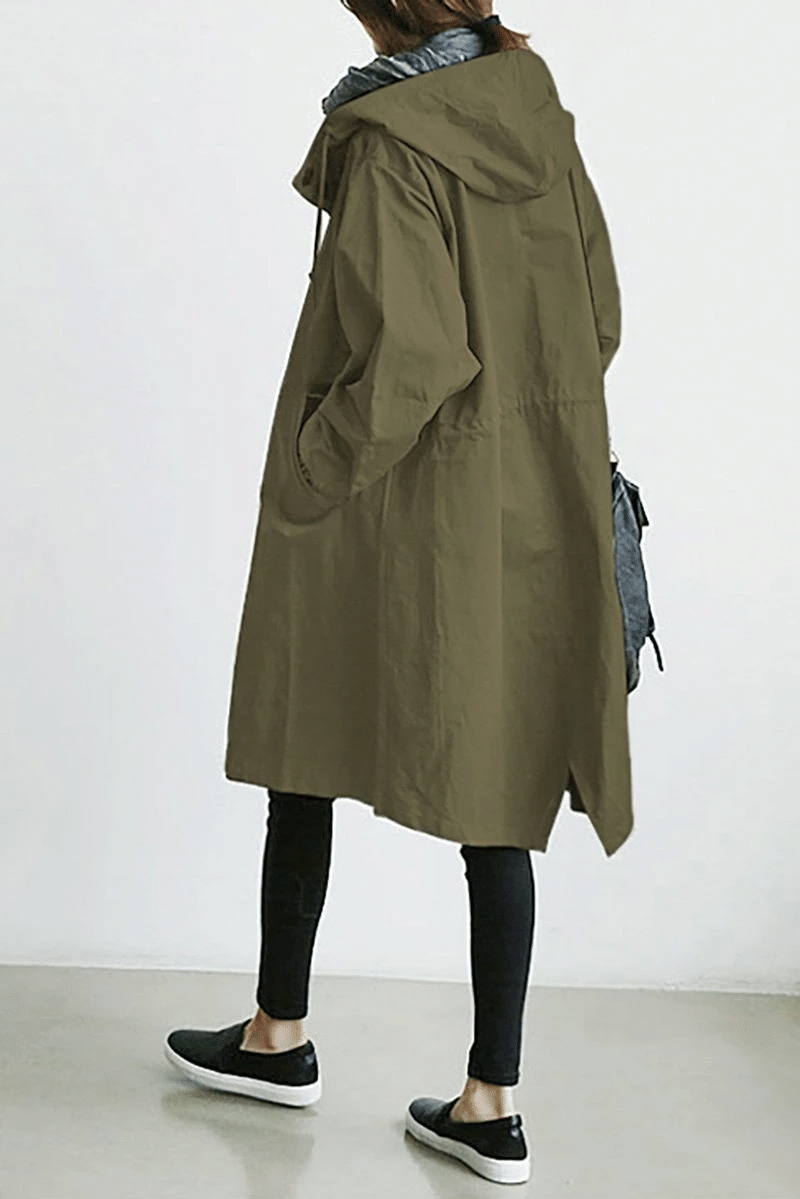 Versatile women's Aurora windbreaker, stylish, lightweight, oversized fit, great for travel & everyday wear.
