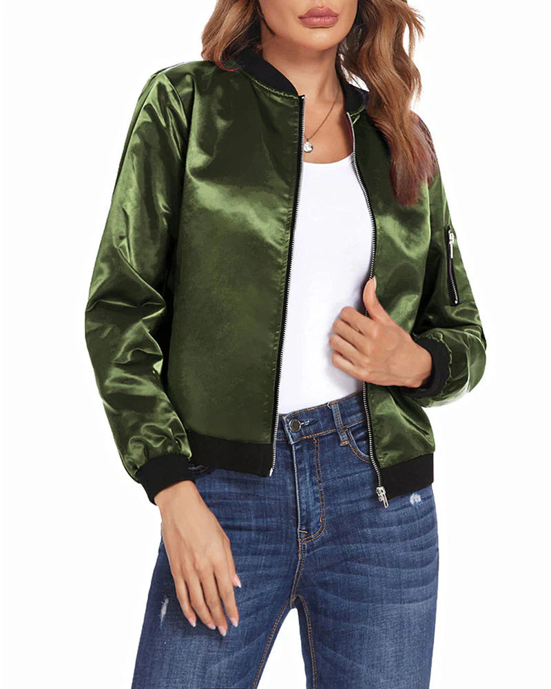 Stylish women's lightweight jacket, great for casual outings and versatile fashion trends.