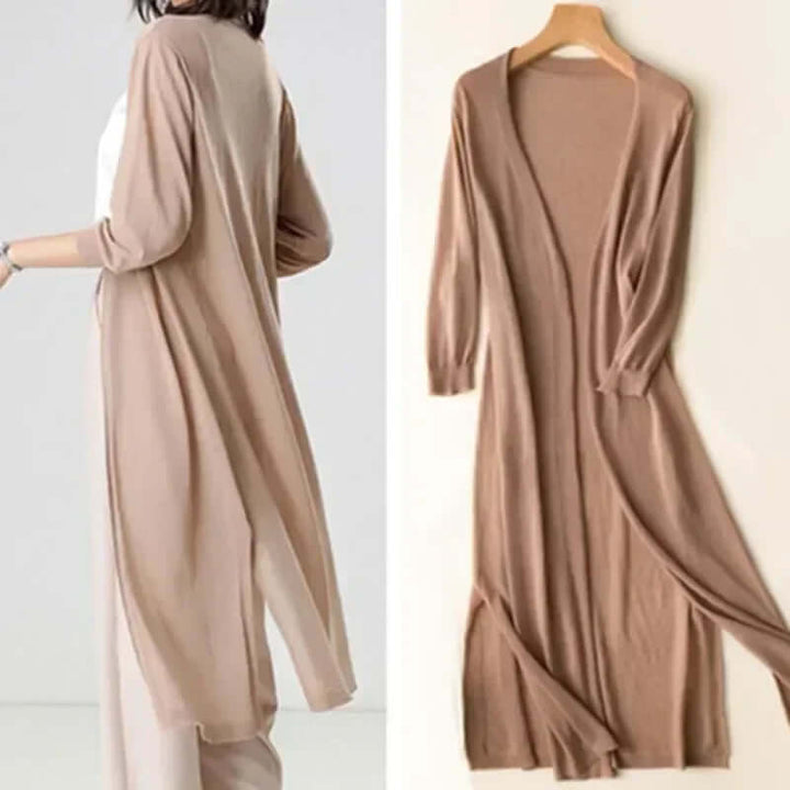 Stylish women's open front knit cardigan, versatile, comfortable, perfect for everyday wear.