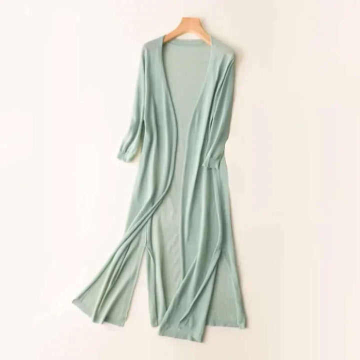 Women's cozy knit open front sweater, versatile for casual chic outfits, lightweight & soft.