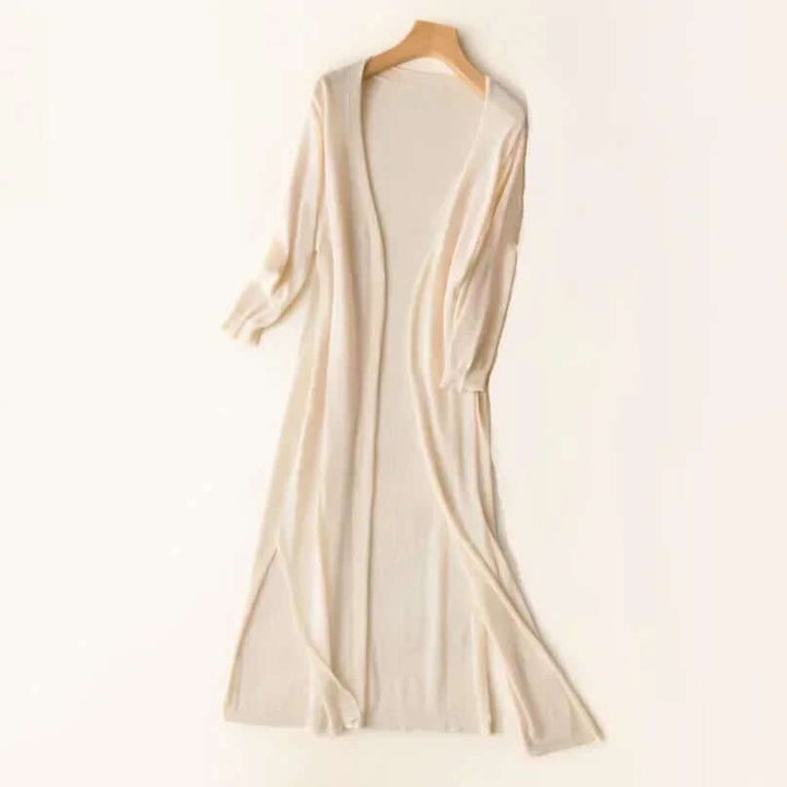 Women's versatile layering cardigan, open front, lightweight knit, long sleeve for comfort.