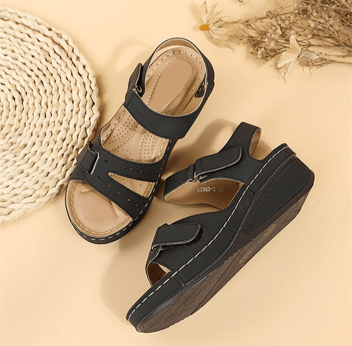 Pair of women's comfort sandals, ideal for everyday wear, offering orthopedic support