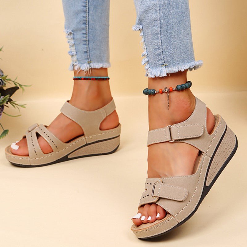 Top view of breathable women's summer shoes with lightweight design