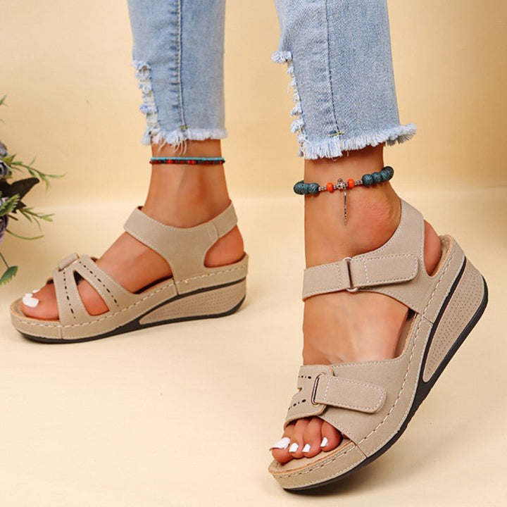 Top view of breathable women's summer shoes with lightweight design