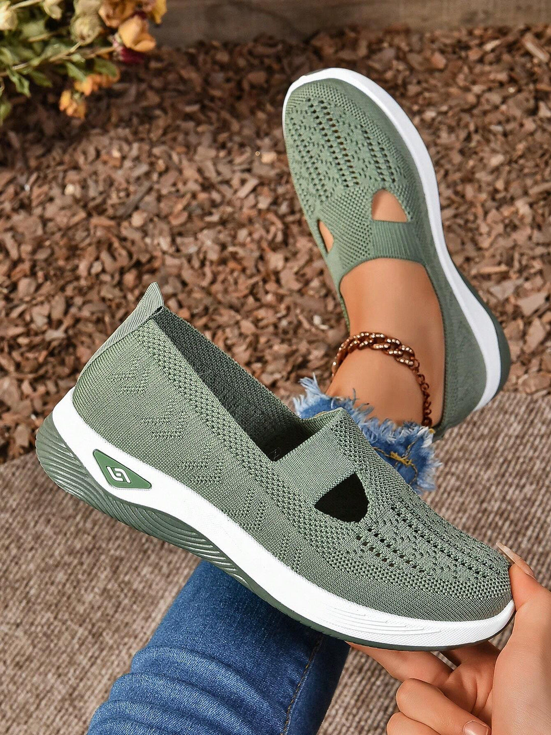 Women's lightweight orthopedic slip-on shoes for summer comfort, breathable design.