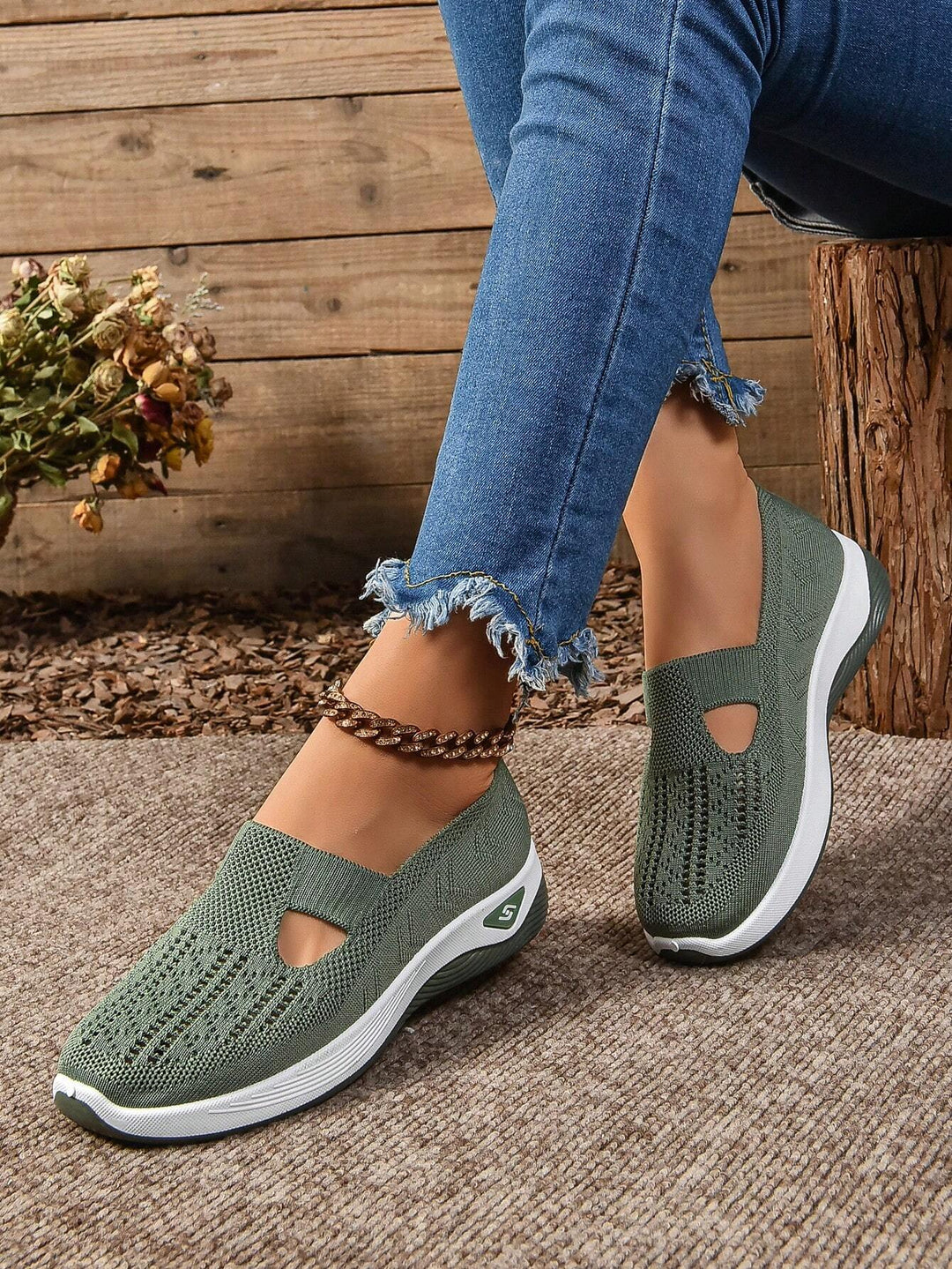 Women's comfort shoes, lightweight and breathable slip-on design for orthopedic support.