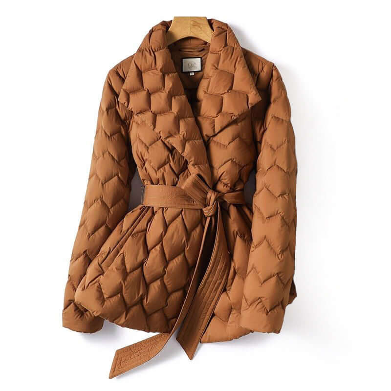 Women's lightweight puffer jacket for warm and stylish fall & winter outerwear. Ideal casual everyday coat.