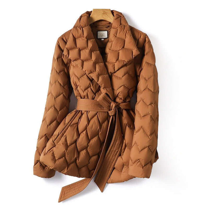 Women's lightweight puffer jacket for warm and stylish fall & winter outerwear. Ideal casual everyday coat.