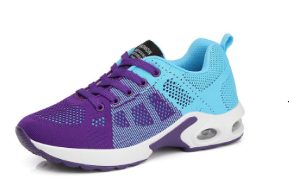 Front view: Women's breathable lightweight sneakers, ready for casual & athletic use.