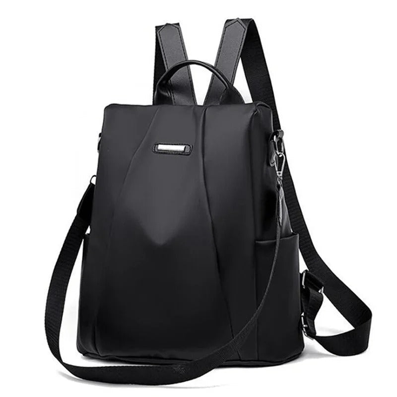 Women's lightweight water-resistant nylon backpack, perfect for daily use & travel. Versatile multi-way carry.