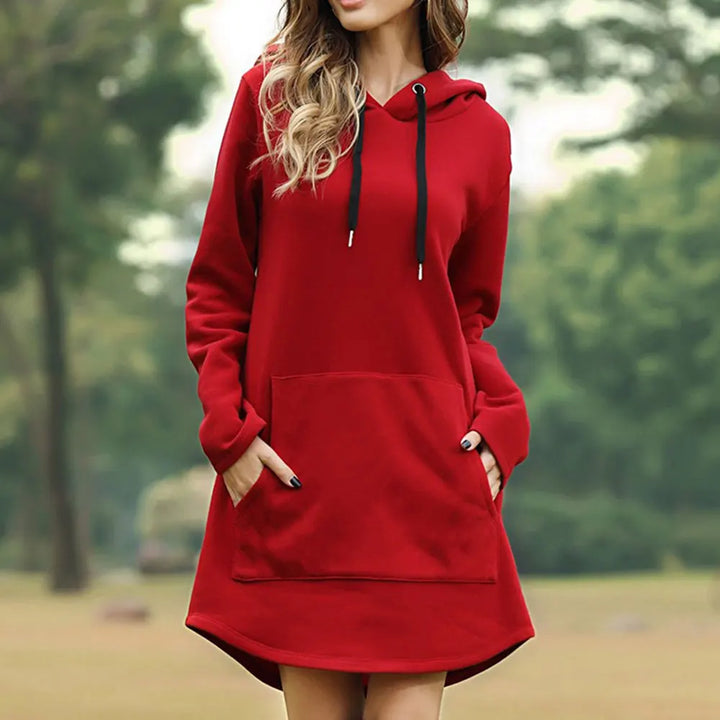 Women's long style hoodie, perfect for fall and winter. Cozy, oversized, and casual comfort.