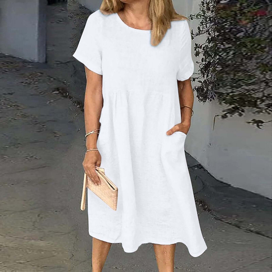 Soft, breathable women's loose fit dress for ultimate comfort. Perfect midi length for versatile casual & everyday style.