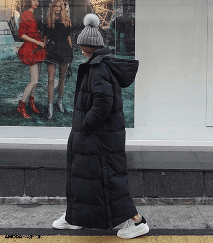 Stylish Luna Oversized Winter Parka, a warm long coat for women's fashion, perfect for cold weather.