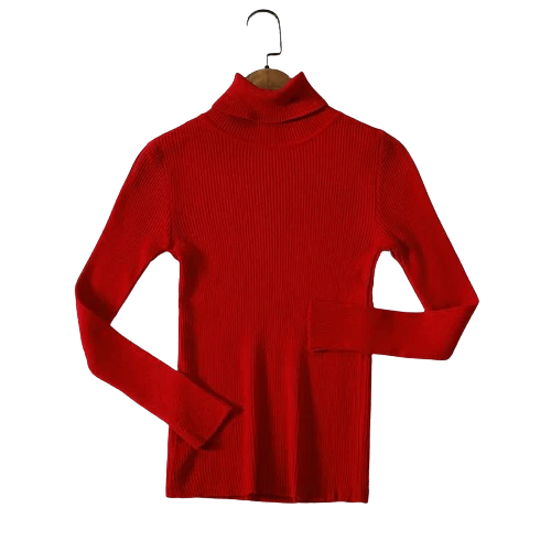 Premium women's cashmere sweater, retro design with a solid color, perfect for chilly weather.