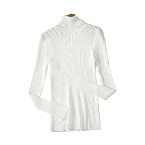 Retro fashion women's cashmere sweater, solid color long sleeve, cozy & luxurious pullover.
