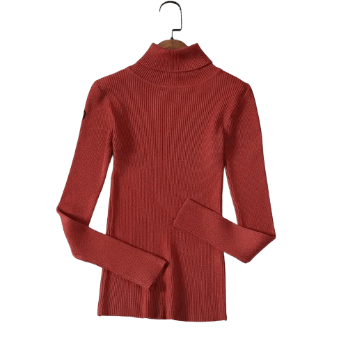Solid color retro cashmere sweater for women, long sleeve cozy knitwear, perfect for fall.